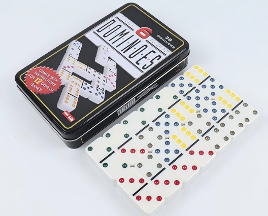 Board Game Family - مجموعة دومينو ماهج الأنيقة مزدوجة الستة