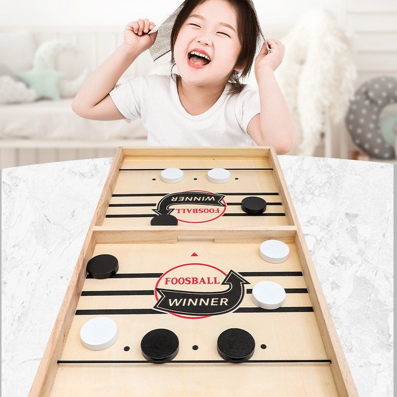 لعبة لوحية خشبية 2 في 1: هوكي  - مراجعة Board Game Family وسعره